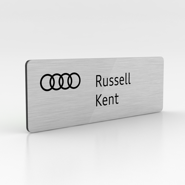 Silver Metal Name Badge