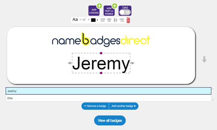 name badges design it yourself online australia